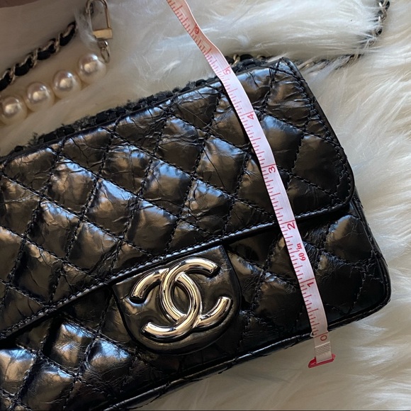 🌟 rare 🌟 Chanel vintage calfskin & tweed crossbody bag - Picture 5 of 17